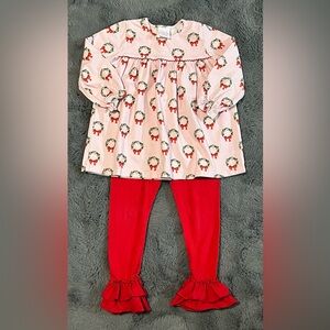 Stitchy Fish Christmas Wreath Pink/Red Set